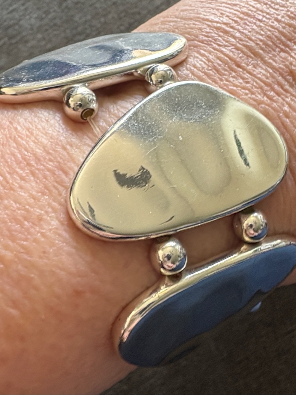 Silver-Tone Bracelet Link Wearable - Silver